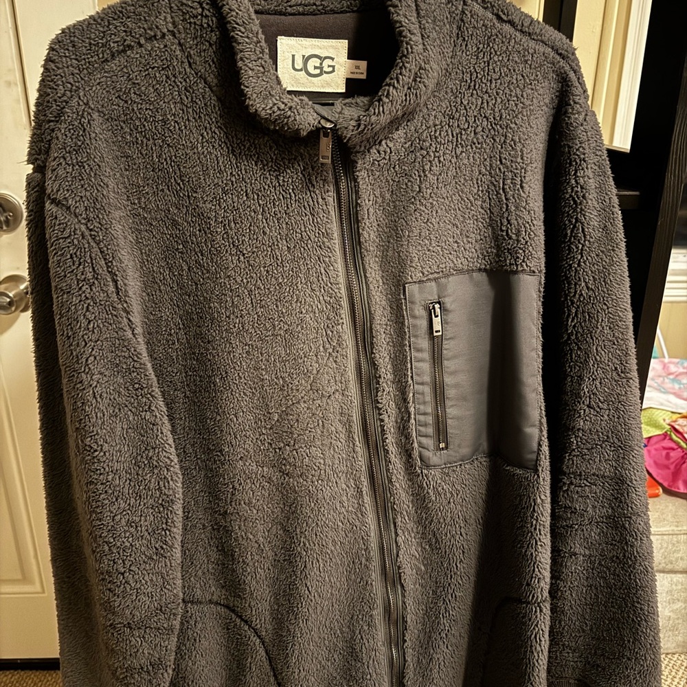 Ugg sherpa zipper collared sweatshirt